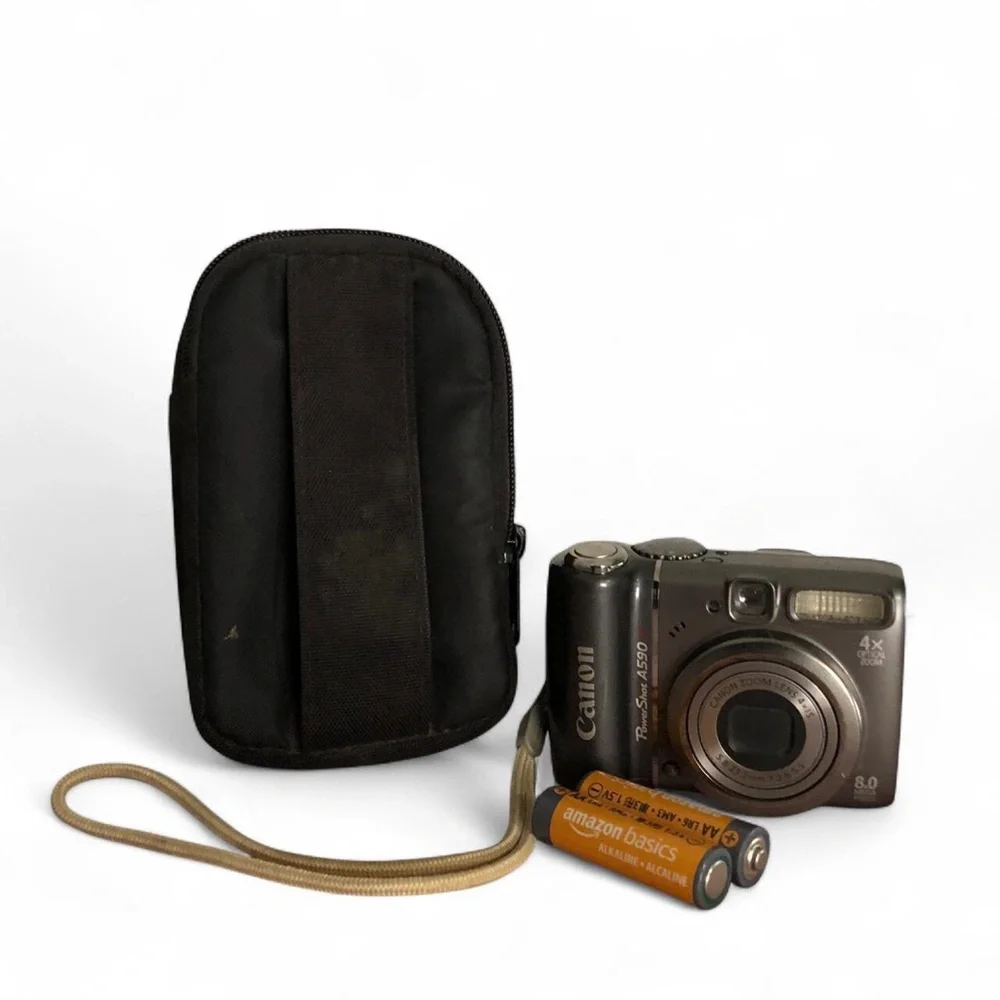 Canon PowerShot A590 IS 8 MP Digital Camera Gray Point and Shoot 4x Optical Zoom